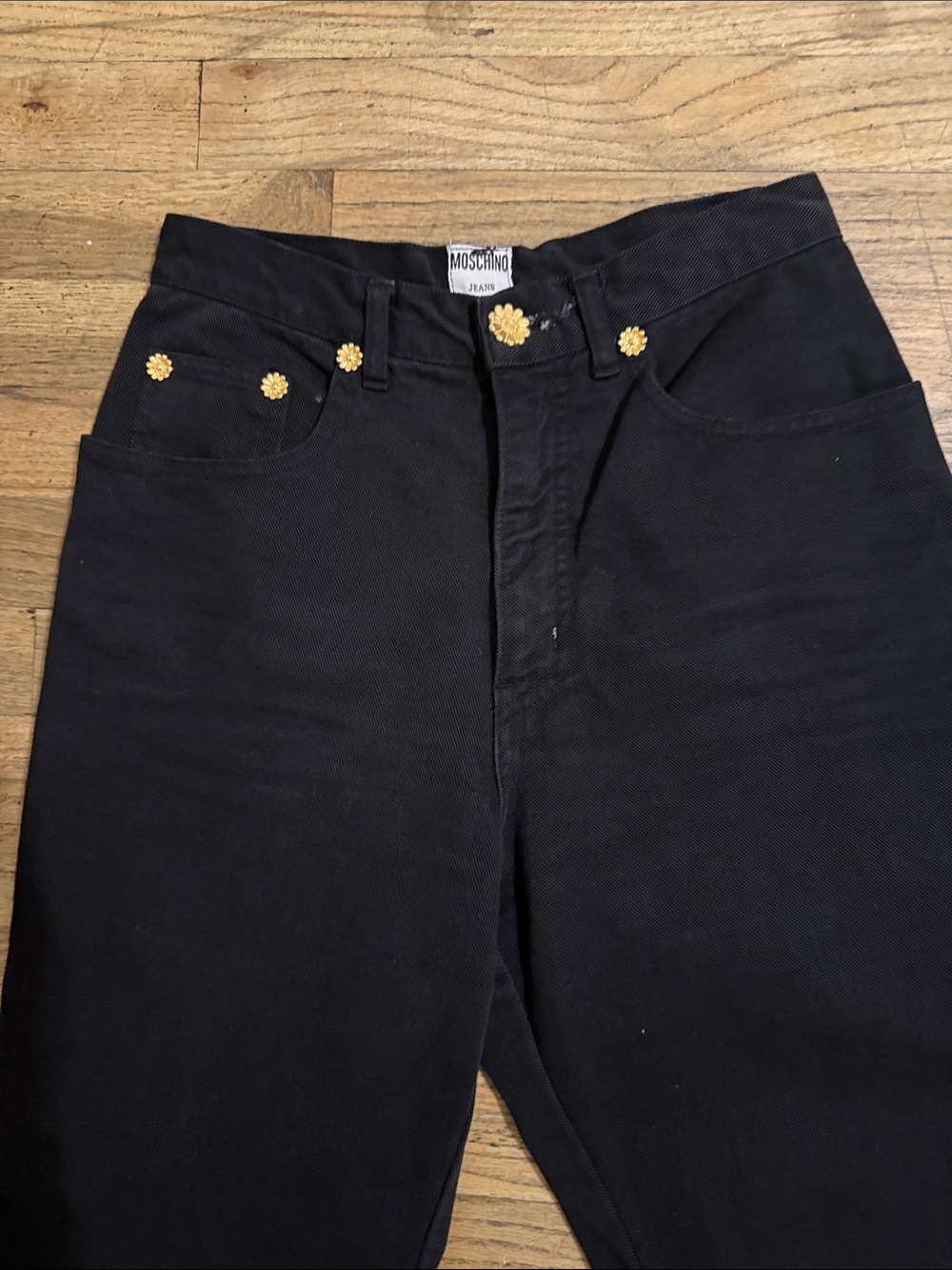 90s Y2K Vintage Moschino Jeans with Gold Accents